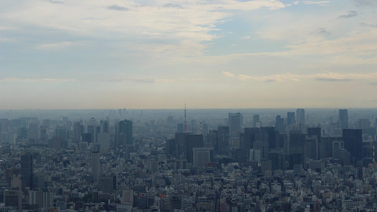 The Tokyo skyline seen from the Tokyo Skytree