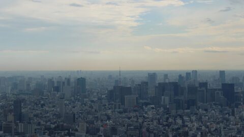 The Tokyo skyline seen from the Tokyo Skytree