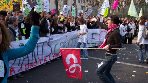 Student protest in Paris