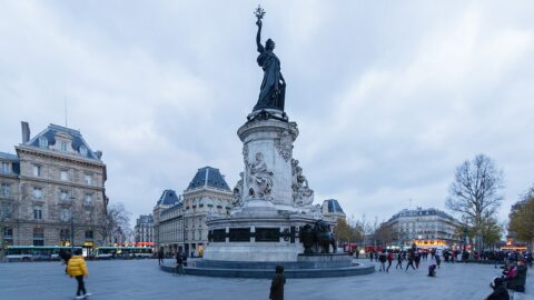 Place de la Republique square in central Paris France