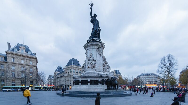 Place de la Republique square in central Paris France