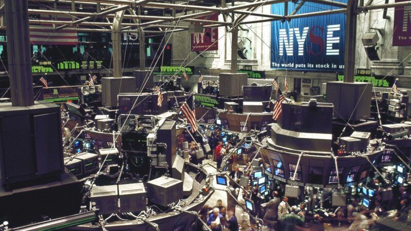 The New York Stock Exchange trading floor on Wall Street.
